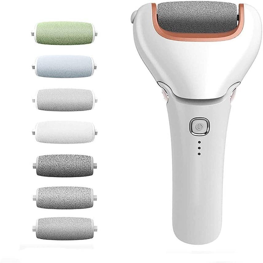 YOUOOK Electric Foot Callus Remover Rechargeable, Professional Pedicure Foot File Tool Kit Waterproof,Dead Skin Callus Remover for Feet Care,2 Speeds with 3/7 Roller Heads