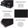 10 inch short hair bundles 10A Brazilian Straight Virgin Hair 4 Bundles with Closure Straight Hair 100% Unprocessed Straight Human Hair Extensions 50g/Pcs Natural color (10"10"10"10" with 10" closure) view 2