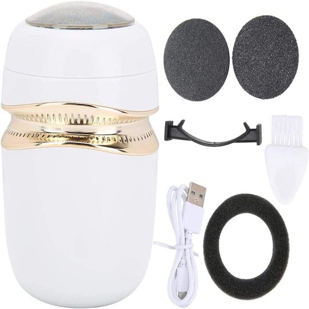 YOUOOK Electric Pedicure Foot File Callus Remover- Portable Vacuum Adsorption Foot Grinder Best Pedicure Tools Double Head Professional Feet Care Sander for Cracked Heels and Hard Skin