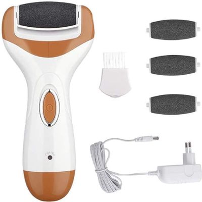 YOUOOK Most Powerful Rechargeable Electronic Foot File Wet & Dry Pedicure Tools Electric Callus Remover with Turbo-Boost Motor, 3 Rollers Included
