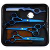 Professional Hair Cutting Scissors Sets Stainless Steel Barber Hairdressing Scissors Multifunctional Salon Thinning Scissors Straight Shears Tools for Men Women Home Use (Blue) view 1