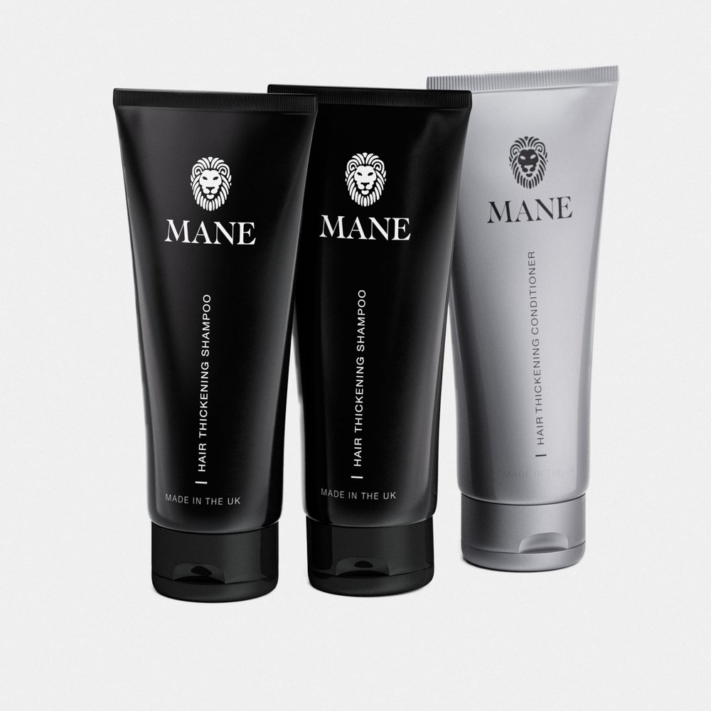 Mane Thickening Biotin Shampoo for Hair Growth Men & Women, Support Fine & Thinning Hair, Reduce Loss & Encourage Thicker, Fuller Growth with Conditoner (100ml - Multi Buy)