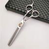 Professional Hair Cutting Shears, 6.0 Inch Japan 440c Professional Upscale Golden Bear Decoration Hair Scissors Salon Cutting+thinning Barber Styling Shears Set (Size : Set) view 2