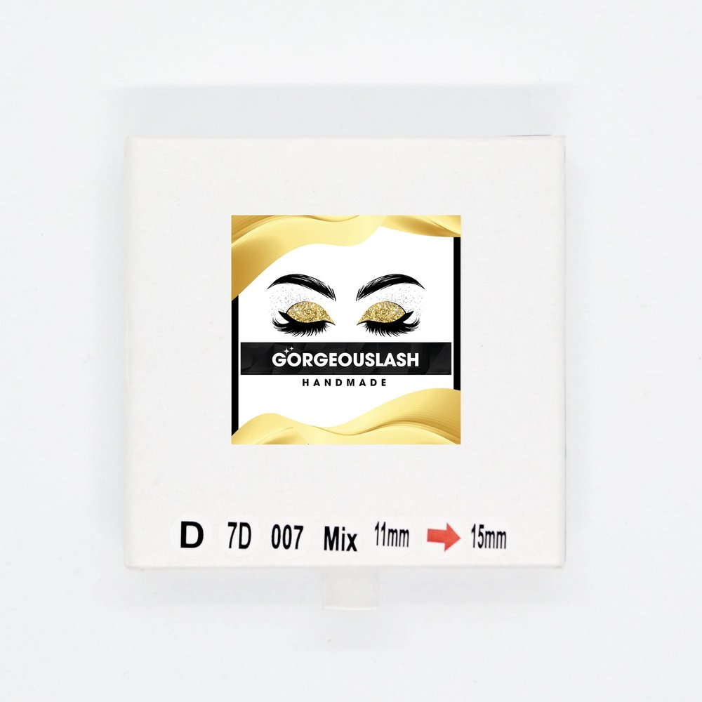 Ultra Speed  1000 Premade Lash Fans, Mixed lengths. Eyelash Extensions. (D Curl - 7D, 11-12-13-14-15mm)