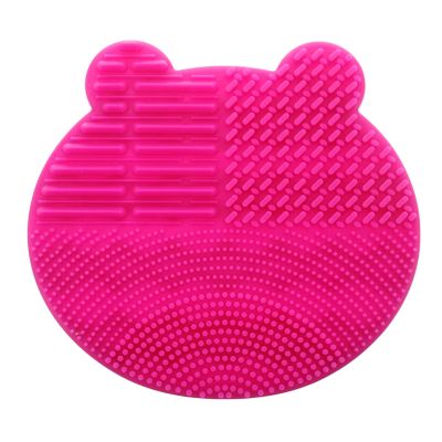 FRCOLOR 2 in 1 Silicone Makeup Brush Cleaner Dryer Brush Mat Holder for Women Girls