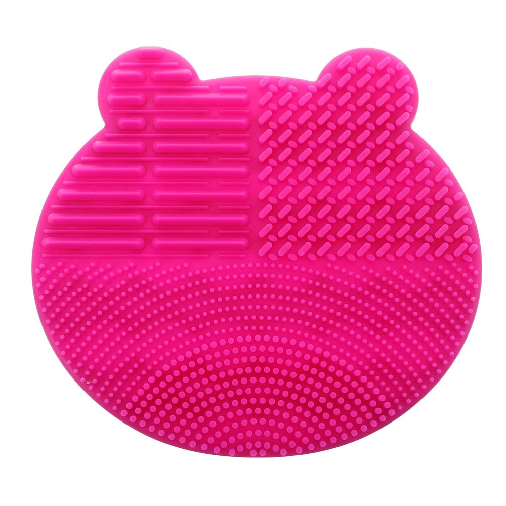 FRCOLOR 2 in 1 Silicone Makeup Brush Cleaner Dryer Brush Mat Holder for Women Girls
