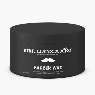 Mr Waxxxie Microwaveable Barber Wax 6.7 fl oz - Men's Hair Removal Beard Wax to Tidy up Edges and Remove Stray Hairs