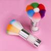 Beaupretty Nail Art Dust Brush Metal Handle Petal Shape Cleaner for Nails and Makeup Multi-use for Dust Removal and Polish Application Silver view 3