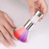 Beaupretty Nail Art Dust Brush Metal Handle Petal Shape Cleaner for Nails and Makeup Multi-use for Dust Removal and Polish Application Silver view 4