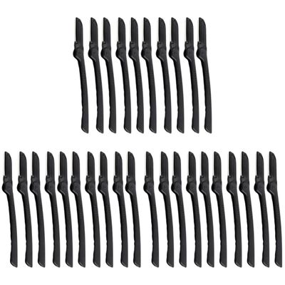 minkissy 30pcs Folding Eyebrow Trimmer Eyebrow Shaper for Easy Makeup and Facial Hair Removal Travel-friendly Non- Grip for Precision Trimming