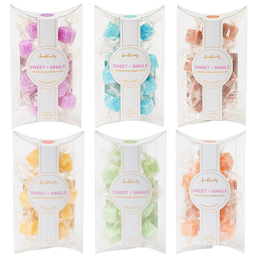 Bonblissity Mini Me Travel Trio Candy Scrub Relax and Energize Bundle, Combo Pack, Hand & Body Scrub Cubes
