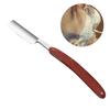 Healifty 2pcs Straight for Men Handmade Stainless Steel Shaving Tool Natural Wood and Portable Design for Barbers and Home Use view 2