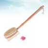 Alipis 2pcs Wooden Bath Body Brush Handle and Double-Sided Natural Bristles for Exfoliating and Massaging for Use Skid Design view 2