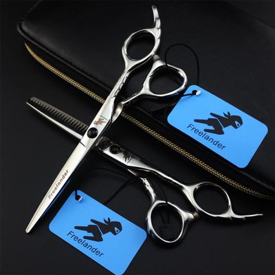 6.0 Inches Hair Cutting Scissors Kit, Barber Salon Hairdressing Shears, Salon Hair Blending Thinning Texturizing Shear, Hairdressing Thinning Shears, Japanese Stainless Steel, for Barber and Home Use
