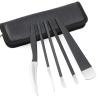 PARTURI Pedicure Knife Kit, 5pcs Black Foot Dead Callus Remover Stainless Set, Professional Ingrown Toenail Steel Tools, Feet Skin Care Nail File Tool Manicure Clippers Cuticle Scraper Toe Shaver view 1