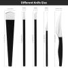 PARTURI Pedicure Knife Kit, 5pcs Black Foot Dead Callus Remover Stainless Set, Professional Ingrown Toenail Steel Tools, Feet Skin Care Nail File Tool Manicure Clippers Cuticle Scraper Toe Shaver view 3