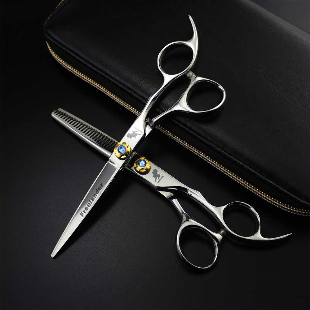 6.0 Inch Hair Cutting Scissors Set, 440C Salon Hair Cutting Scissor, Barber Hair Cutting & Thinning Shears, Hairdressing Thinning Shears, Japanese Stainless Steel, for Men/Women/Kids/Salon & Home