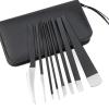 PARTURI Pedicure Knife Kit, 8pcs Black Foot Dead Callus Remover Stainless Set, Professional Ingrown Toenail Steel Tools, Feet Skin Care Nail File Tool Manicure Clippers Cuticle Scraper Toe Shaver view 1