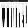 PARTURI Pedicure Knife Kit, 8pcs Black Foot Dead Callus Remover Stainless Set, Professional Ingrown Toenail Steel Tools, Feet Skin Care Nail File Tool Manicure Clippers Cuticle Scraper Toe Shaver view 3