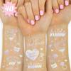 xo, Fetti Cheers Bachelorette Temporary Tattoos - 40 Iridescent Styles | Bachelorette Party Decoration, Bridesmaid Favor + Bride To Be view 1
