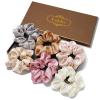 Lolalet Scrunchies for Women, Satin Hair Softer Than Silk Ties Sleep, Big Scrunchy Ponytail Holder with Elastic Bands Girls Thick Thin Curly -6 Pack, Style C view 1