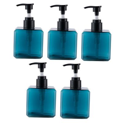 Beavorty 5pcs Portable Travel Lotion and Shampoo Bottles Refillable Empty Containers for Toiletries Leak Squeeze Dispenser