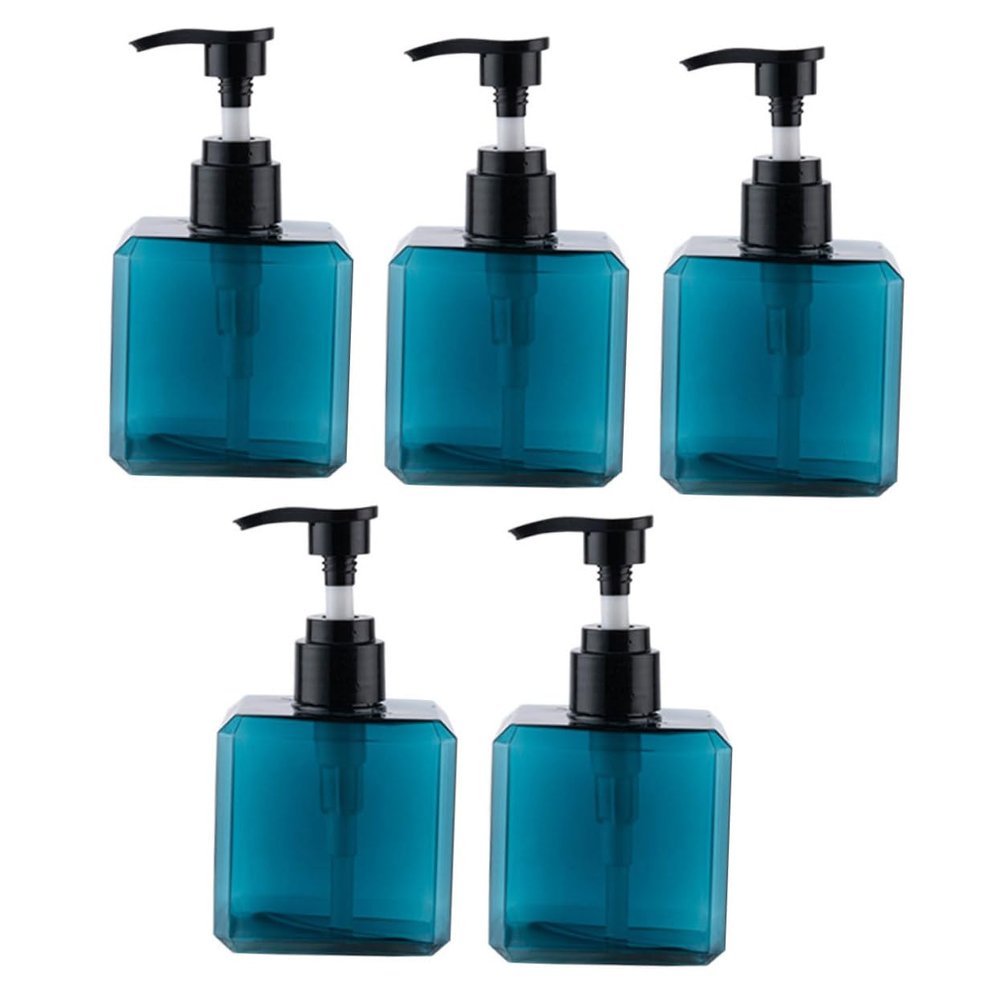 Beavorty 5pcs Portable Travel Lotion and Shampoo Bottles Refillable Empty Containers for Toiletries Leak Squeeze Dispenser