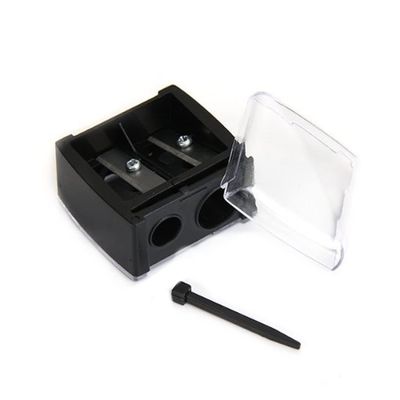 Pencil Sharpeners, Precision Cosmetic Pencil Sharpener for Eyebrow Eyeliner 2 Holes
