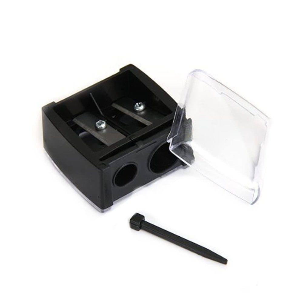 Pencil Sharpeners, Precision Cosmetic Pencil Sharpener for Eyebrow Eyeliner 2 Holes