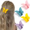 ATODEN Butterfly Hair Clips - 4 Pcs Cute Non-Slip Clamps with Strong Grip for Women and Girls, 2.6" Matte Jaw Clips for Thin and Medium Hair Accessories view 1