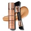 LUMINESS Silk Airbrush Spray Foundation & Buffing Brush Kit  Full Coverage Foundation & Dual-Sided Buffing Brush - Buildable Coverage, Anti-Aging Formula Hydrates & Moisturizes (Shade - Medium) view 1