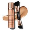 LUMINESS Silk Airbrush Spray Foundation & Buffing Brush Kit  Full Coverage Foundation & Dual-Sided Buffing Brush - Buildable Coverage, Anti-Aging Formula Hydrates & Moisturizes (Shade - Medium Warm) view 1