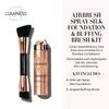 LUMINESS Silk Airbrush Spray Foundation & Buffing Brush Kit  Full Coverage Foundation & Dual-Sided Buffing Brush - Buildable Coverage, Anti-Aging Formula Hydrates & Moisturizes (Shade - Medium Warm) view 4