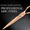 Saki Shears Ikigai Rose Gold Hairdresser Cutting Shears - 6" Inch Hair Scissors - For Students and Professional Use - Super Sharp and Durable - Rose Gold Titanium Finish view 2