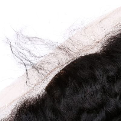 Sent Hair One Donor Top Grade 13x4 Silk Base Lace Frontal Human Hair with Baby Hair Deep Wave Brazilian Virgin Hair Closure Free Part Natural Color Bleached Knots 14 inch