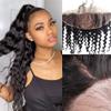 Sent Hair One Donor Top Grade 13x4 Silk Base Lace Frontal Human Hair with Baby Hair Deep Wave Brazilian Virgin Hair Closure Free Part Natural Color Bleached Knots 14 inch view 2