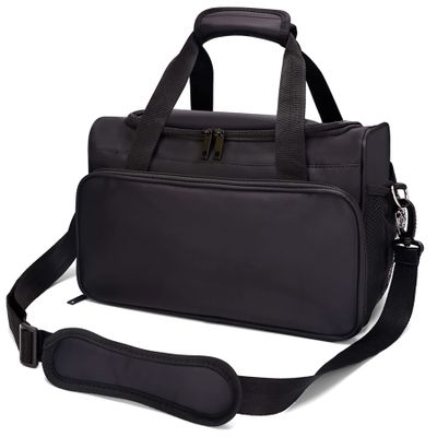 Barber Hairdressing Bag, for Solon Tools Bag Makeup Cosmetics Portable Handbag, Hair Stylist and Beauty Artist Travel Large Storage Bag(Black)
