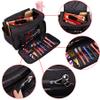 Barber Hairdressing Bag, for Solon Tools Bag Makeup Cosmetics Portable Handbag, Hair Stylist and Beauty Artist Travel Large Storage Bag(Black) view 3