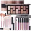 Teen Makeup Kit For Girl Include Eyeshadow Palette,Eyeliner,Makeup Brush Set,Lipgloss Set,Mascara, Eyebrow Pencil Make up Set Gift for Women Full Kit view 1