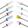 Homeet 10Pcs Ceramic Nail Drill Bits Attachments Professional Nail Cutter Bits Gel Nails Release Accessories Removal Gel Acrylic Cuticle Drill Bits for Manicure Pedicure view 1