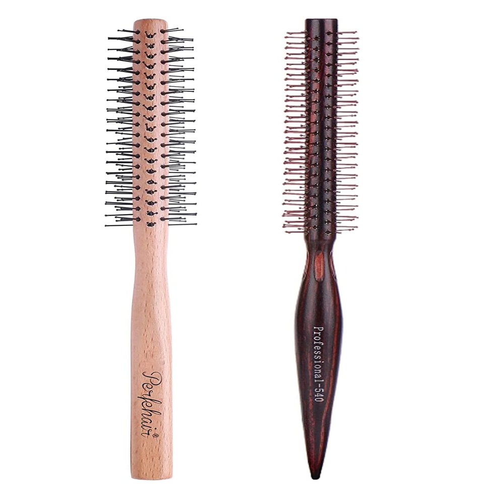Small Round Brush for Short Hair, 1 Inch & Mini Round Hair Brush, 1 Inch