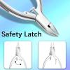 Moosec Toenail Clippers for Ingrown and Thick Toenails with Safety Lock Comfortble Wooden Handle Sturdy Toenail Clippers view 2