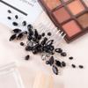 PAGOW Black Teardrop Hair Comb, Vintage Rhinestone Crystal Onyx Small Headpiece, Bridal Side Combs Handband Accessories for Women and Girls (5.3 x 2.6 inch) view 3