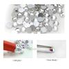 ECYC 144 Pcs 8mm Flatback Crystal Rhinestones, Silver Nail Art Decoration Rhinestones Glitter Glass Gems Stones for DIY Crafts Nails Clothes Shoes Bags Decoration,Clear view 3