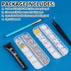 Nail Art Rhinestone Glue Gel&2 Boxes 3D Charms Accessories Kit 5, 1 Pc of 15ml Rhinestone Glue(UV/LED Needed)+3D Flowers Nail Decors Gems Crystal Pearls Bow Beads with Dual-End Brush Tool And Tweezer view 2