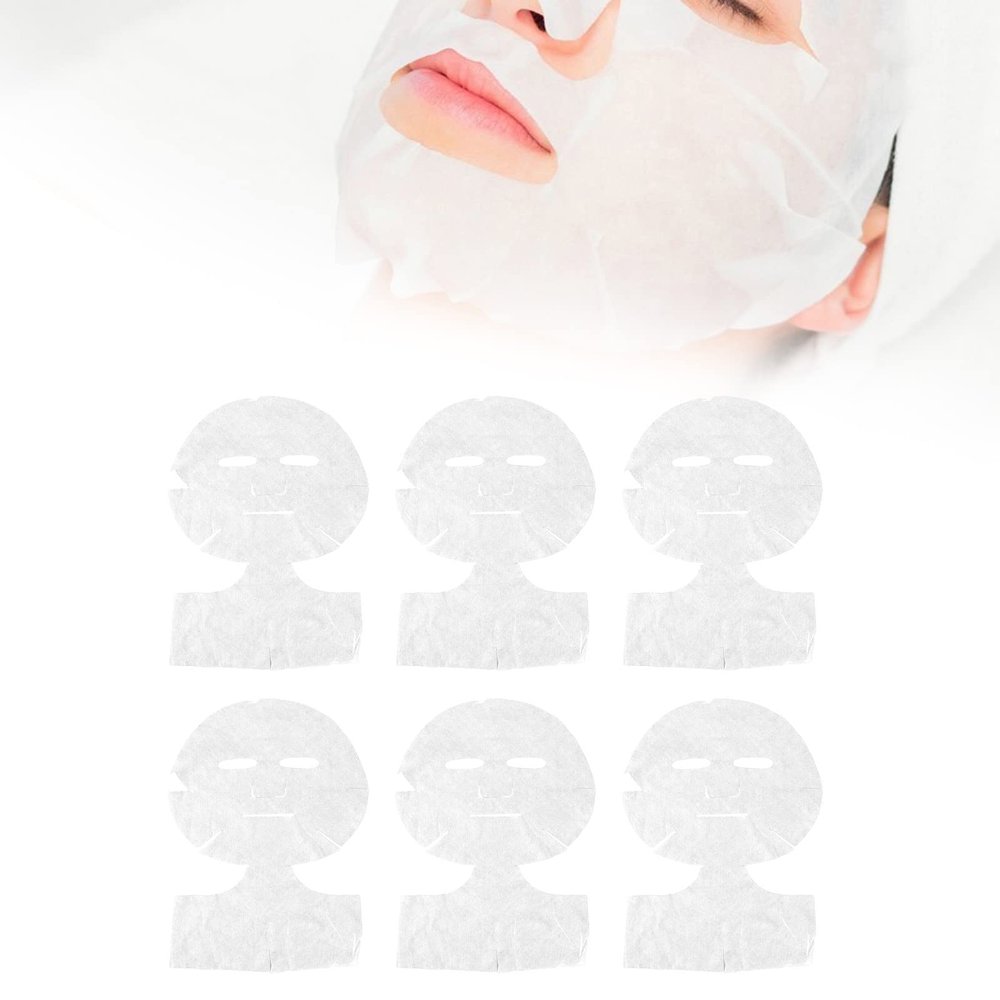 FILFEEL 50pcs Pre-cut Mask Sheets, Disposable Skin Care Light Silk Paper Neck Paper Sheet, Mask Paper for Salons Home, Wholesale Business
