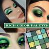 Green Eyeshadow Palette,16 Colors Shimmer Matte Eye Shadow Palette Highly Pigmented Long Wear Waterproof Eyeshadow Makeup Palette Professional Colorful Glitter Eye Shadow Powder Palet Eye Makeup view 2