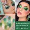 Green Eyeshadow Palette,16 Colors Shimmer Matte Eye Shadow Palette Highly Pigmented Long Wear Waterproof Eyeshadow Makeup Palette Professional Colorful Glitter Eye Shadow Powder Palet Eye Makeup view 3
