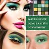 Green Eyeshadow Palette,16 Colors Shimmer Matte Eye Shadow Palette Highly Pigmented Long Wear Waterproof Eyeshadow Makeup Palette Professional Colorful Glitter Eye Shadow Powder Palet Eye Makeup view 4