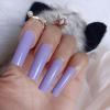 ZYBUXY 120pcs Luxury Lady Purple Press on Nails Super Long Rectangl Acrylic Salon Solid color Fake Nails Ballet Glossy for women and Girl False Nails view 3
